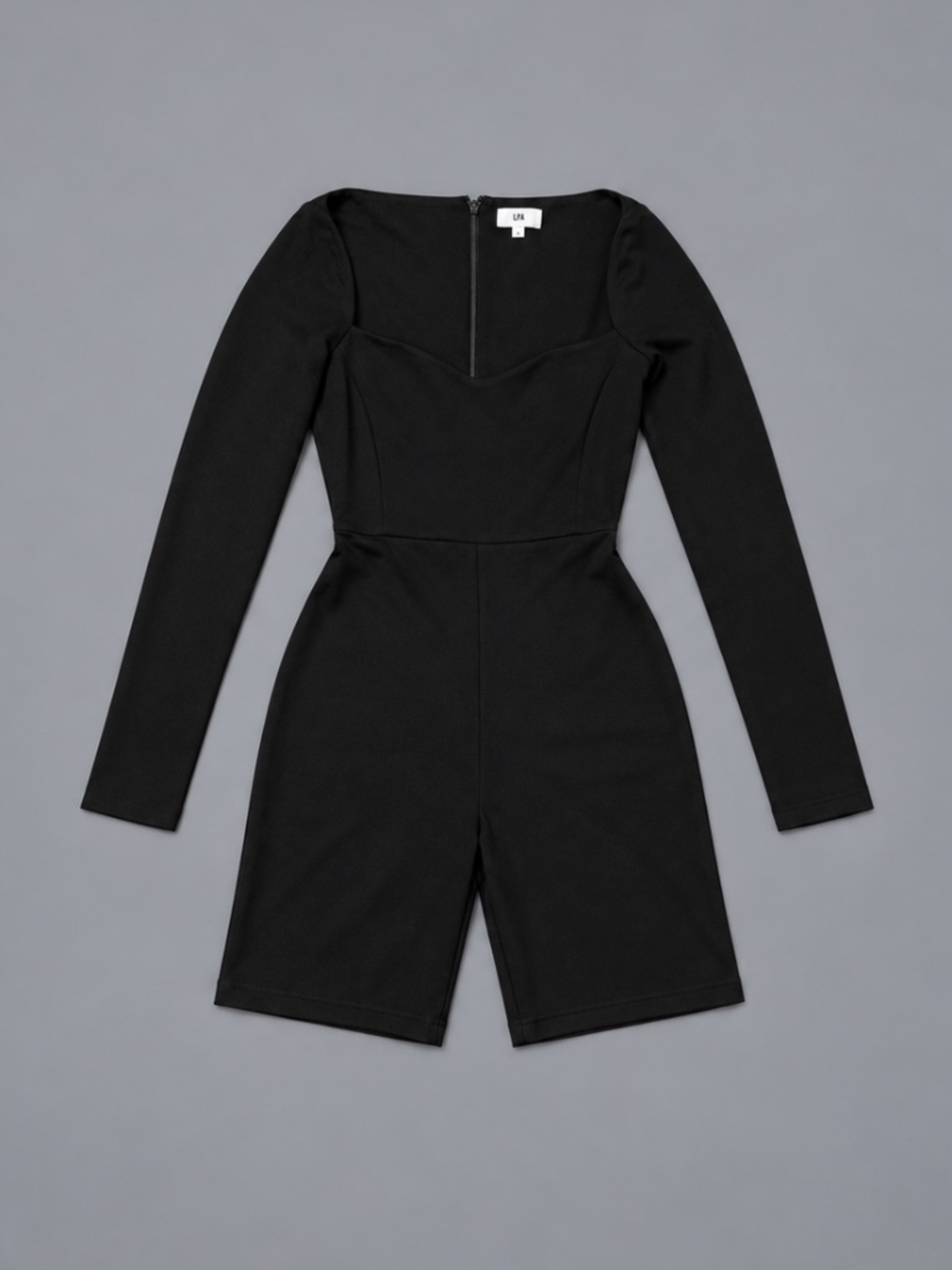 LPA Black Long Sleeve Fitted Romper Size S